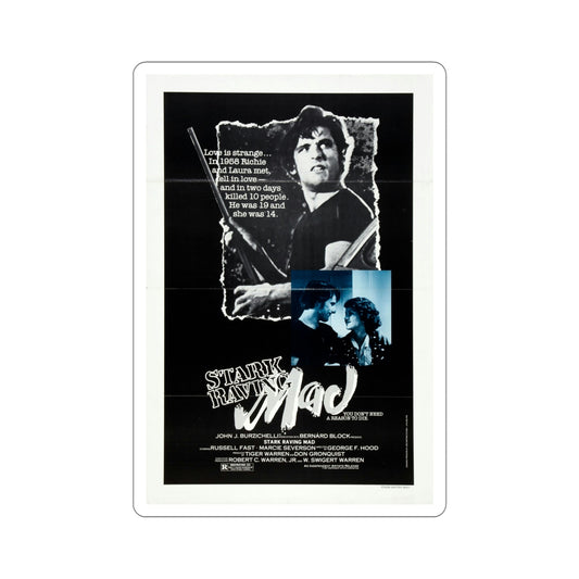 Stark Raving Mad 1983 Movie Poster STICKER Vinyl Die-Cut Decal-6 Inch-The Sticker Space