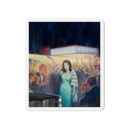 Starlet by Car in Front of Theater, story illustration (Magazine Illustration) Refrigerator Magnet-4 Inch-The Sticker Space