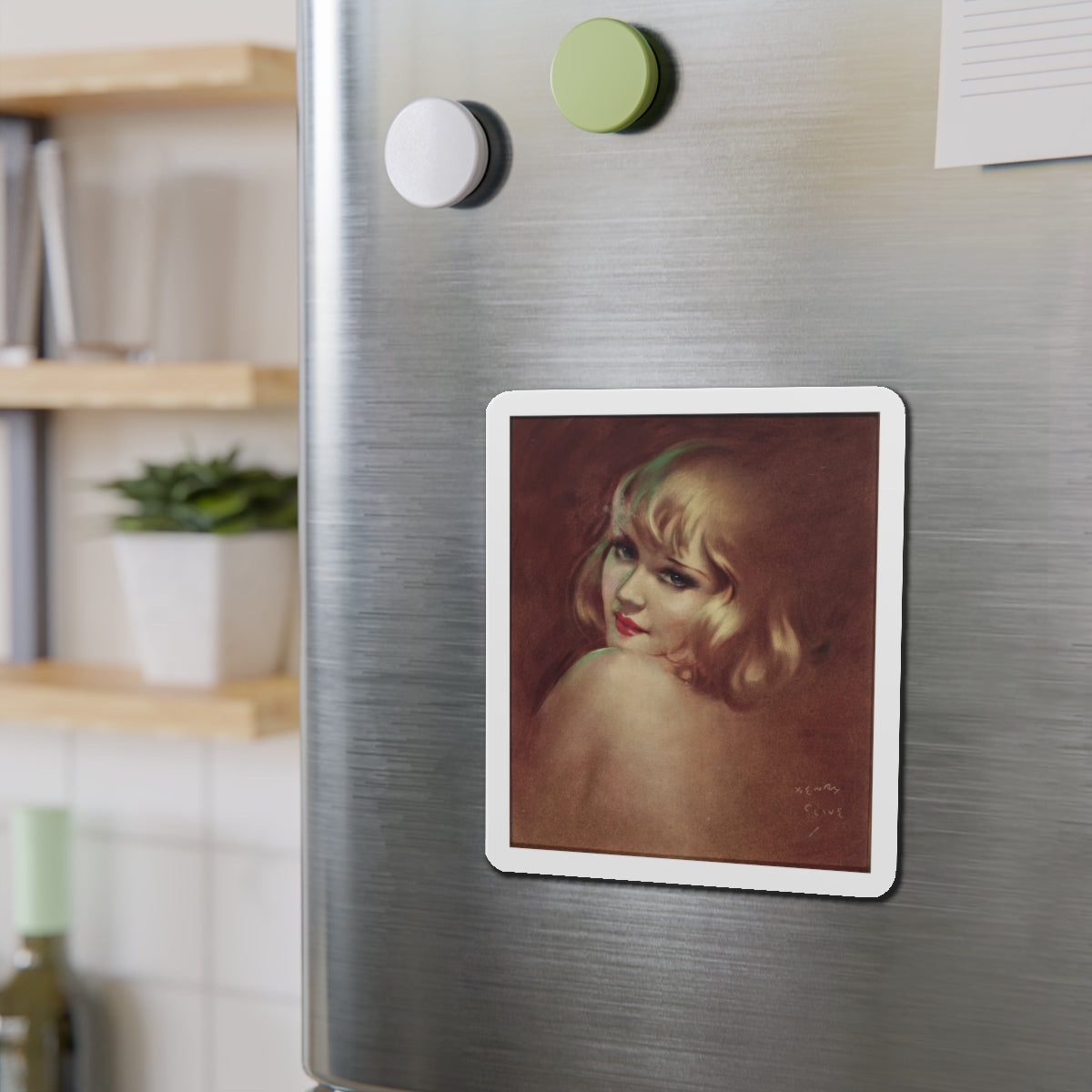 Starlet (Magazine Illustration) Refrigerator Magnet-The Sticker Space