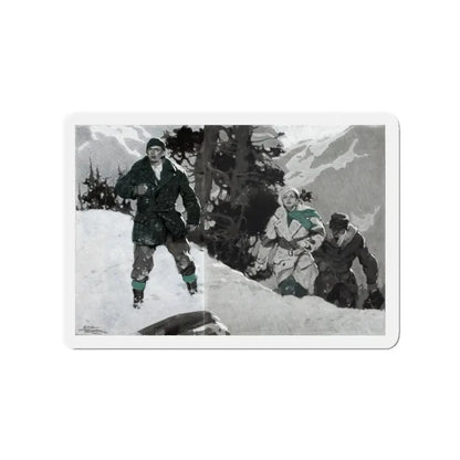 Starlight Pass (1), The American Magazine, January 1935 (Magazine Illustration) Refrigerator Magnet 3 Inch Die-Cut - The Sticker Space