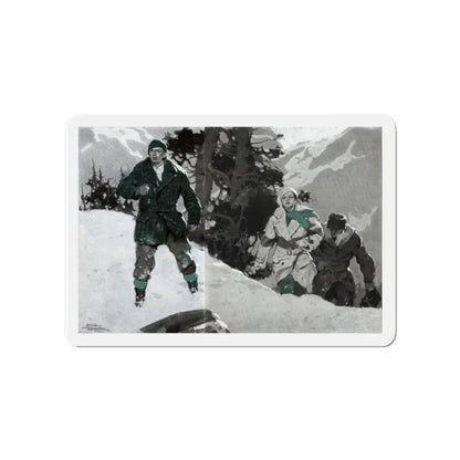 Starlight Pass (1), The American Magazine, January 1935 (Magazine Illustration) Refrigerator Magnet 4 Inch Die-Cut - The Sticker Space