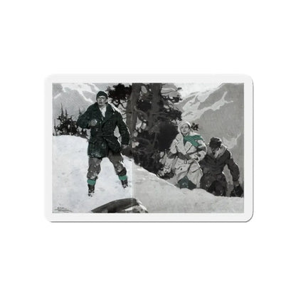 Starlight Pass (1), The American Magazine, January 1935 (Magazine Illustration) Refrigerator Magnet 5 Inch Die-Cut - The Sticker Space