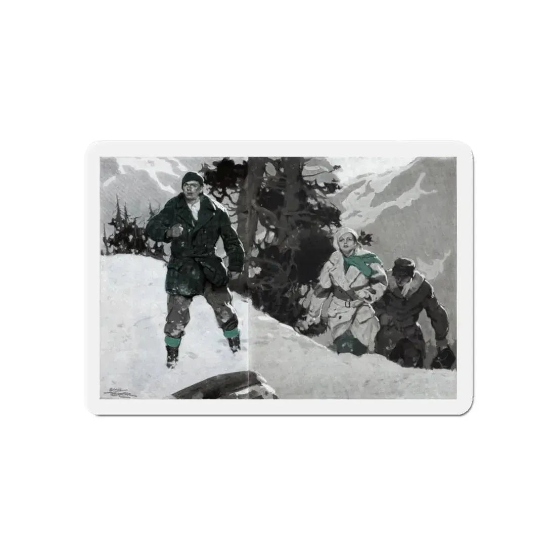 Starlight Pass (1), The American Magazine, January 1935 (Magazine Illustration) Refrigerator Magnet 6 Inch Die-Cut - The Sticker Space