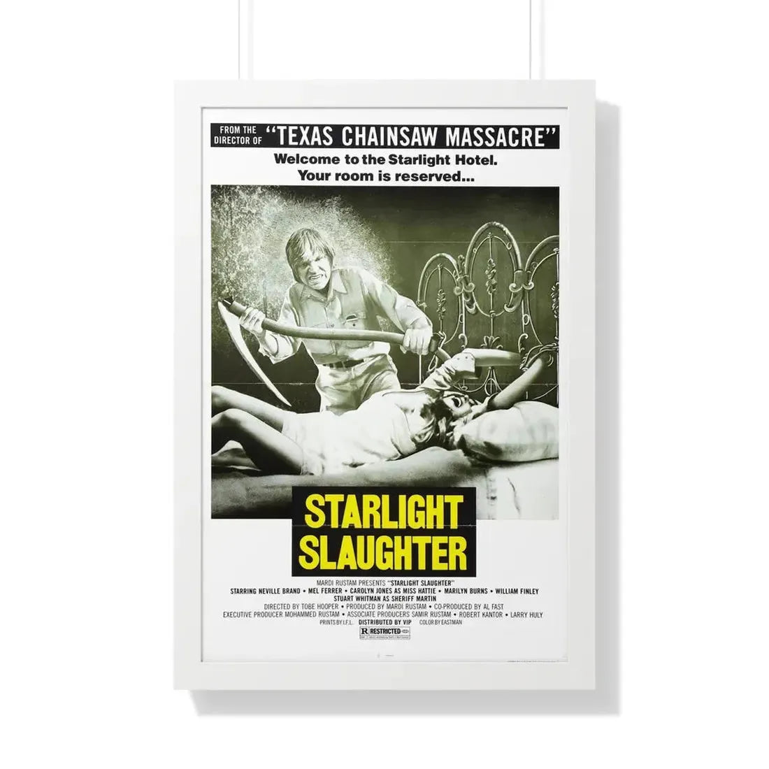 STARLIGHT SLAUGHTER (EATEN ALIVE) 1977 - Framed Movie Poster 20" x 30" White - The Sticker Space