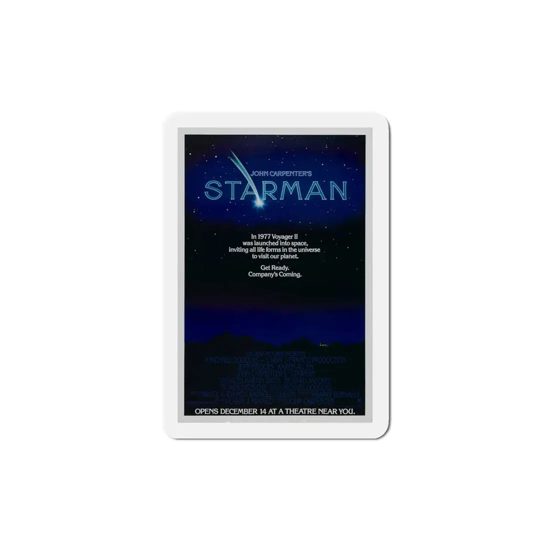 Starman 1984 Movie Poster Refrigerator Magnet 5 Inch - The Sticker Space