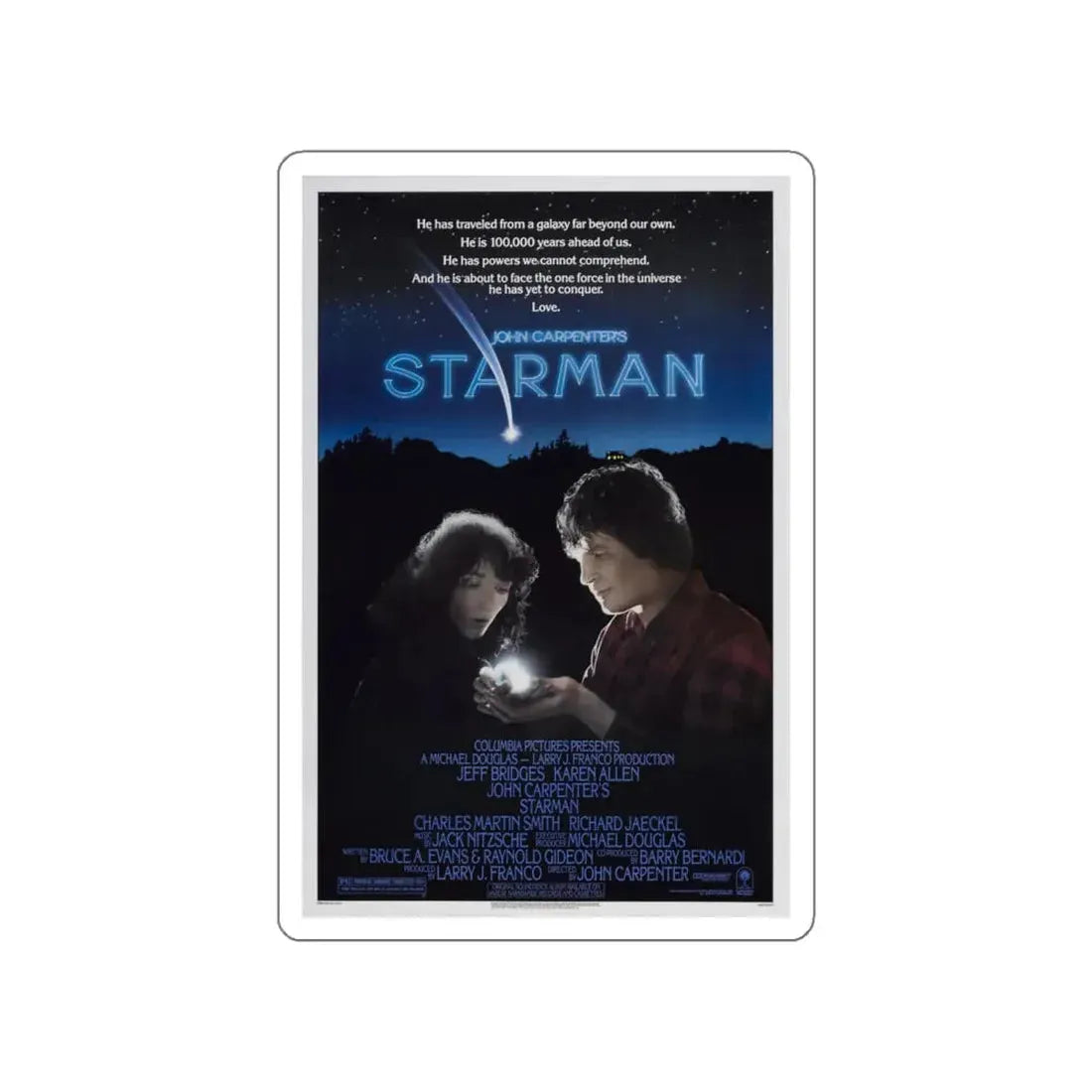 STARMAN 1984 Movie Poster STICKER Vinyl Die-Cut Decal 5 Inch - The Sticker Space