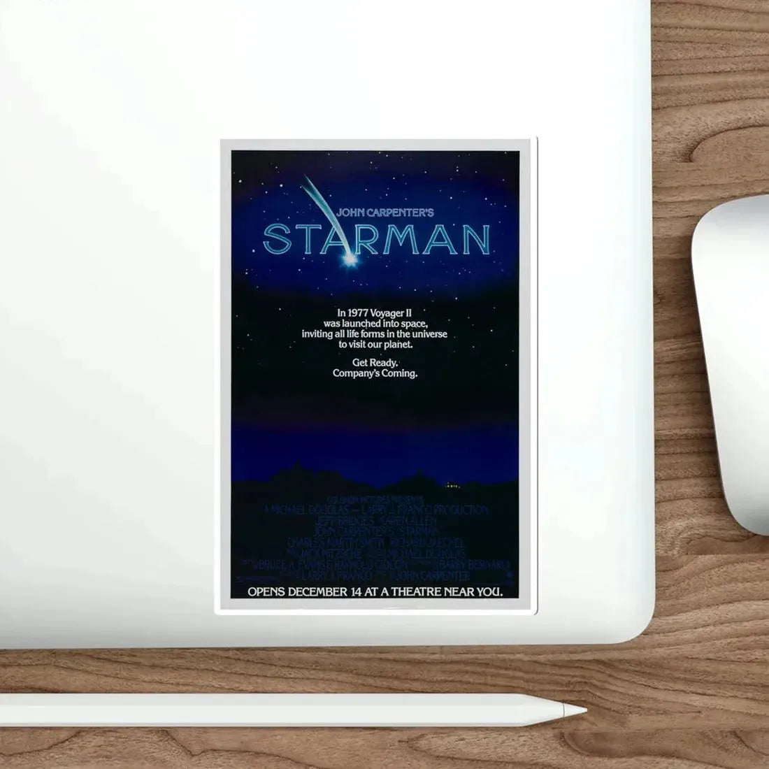 Starman 1984 Movie Poster STICKER Vinyl Die-Cut Decal - The Sticker Space