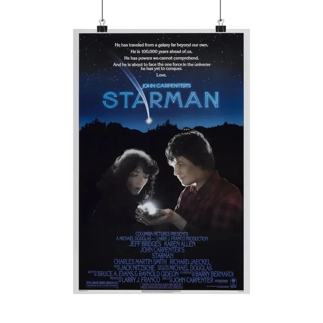 STARMAN 1984 - Paper Movie Poster 12″ x 18″ Matte - The Sticker Space