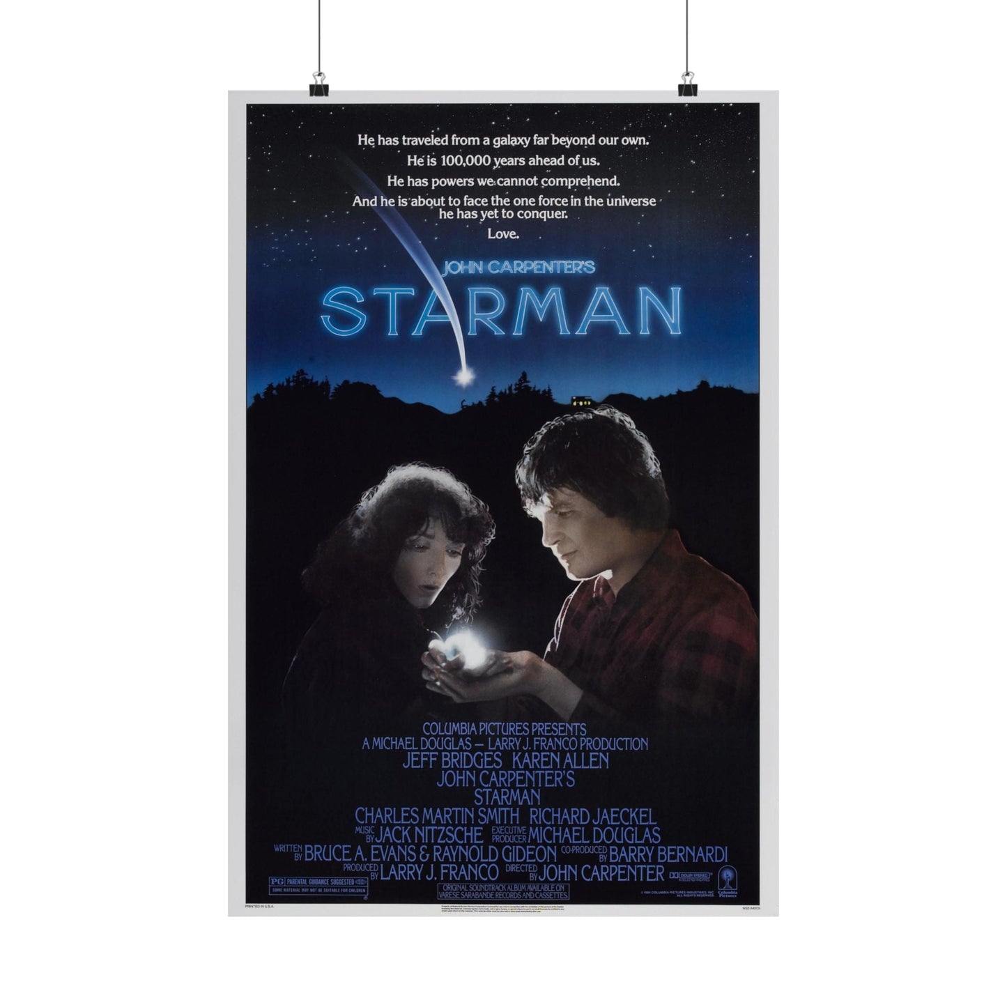 STARMAN 1984 - Paper Movie Poster-20″ x 30″-The Sticker Space