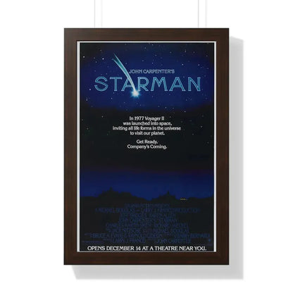 STARMAN (TEASER) 1984 - Framed Movie Poster 16″ x 24″ Walnut - The Sticker Space