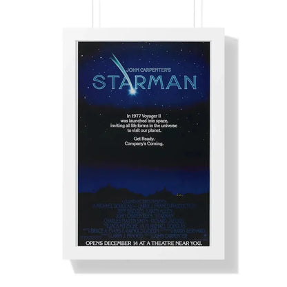STARMAN (TEASER) 1984 - Framed Movie Poster 16″ x 24″ White - The Sticker Space