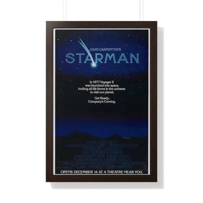STARMAN (TEASER) 1984 - Framed Movie Poster 20" x 30" Walnut - The Sticker Space