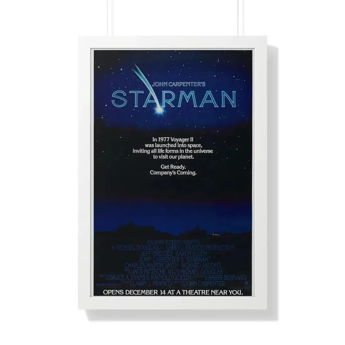 STARMAN (TEASER) 1984 - Framed Movie Poster 20" x 30" White - The Sticker Space
