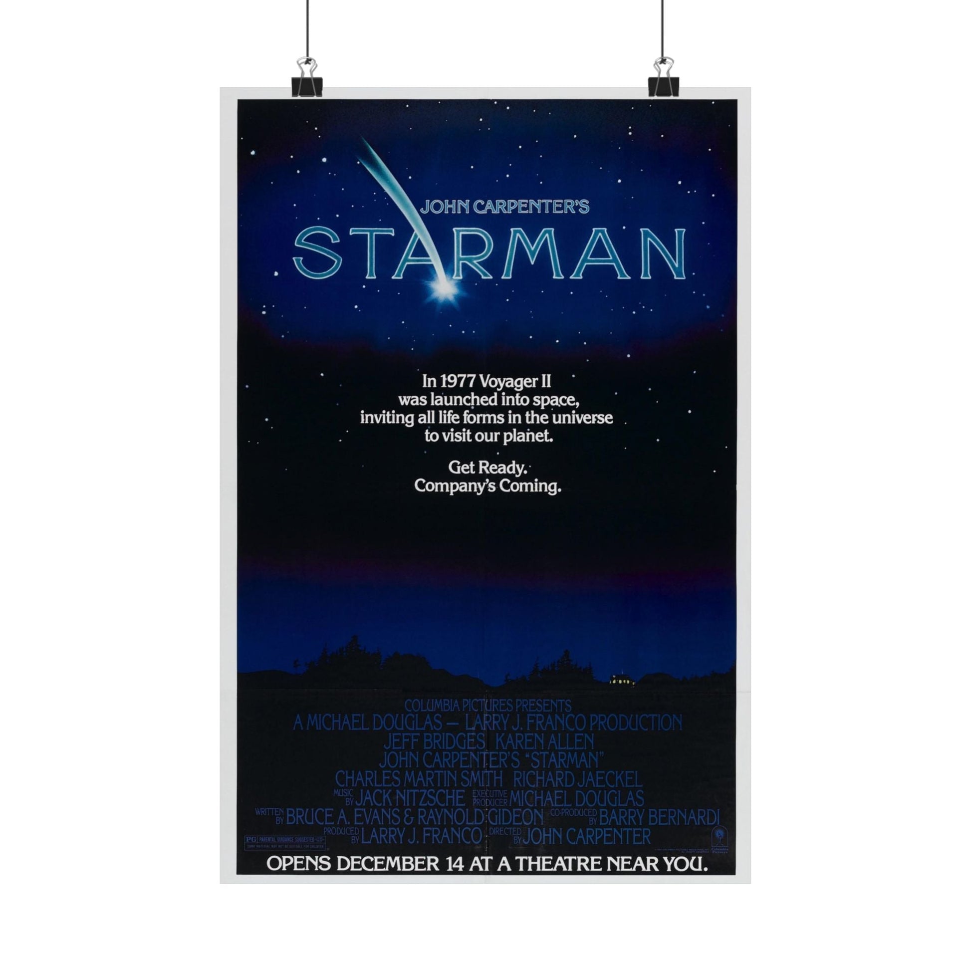 STARMAN (TEASER) 1984 - Paper Movie Poster-12″ x 18″-The Sticker Space