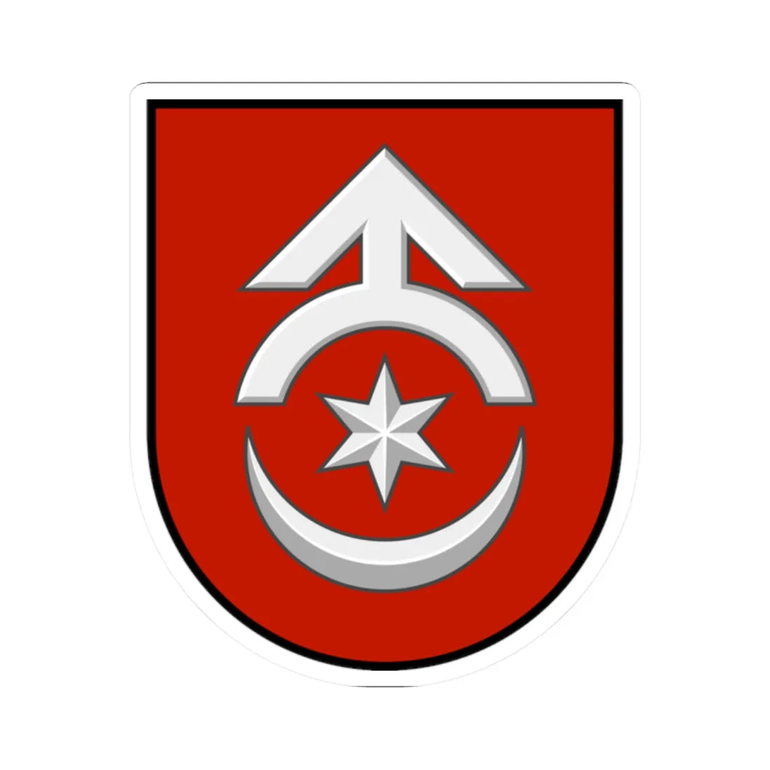 Starokostiantyniv coat of arms escutcheon (Ukraine) (Coat of Arms) STICKER Vinyl Kiss-Cut Decal 2 Inch White - The Sticker Space