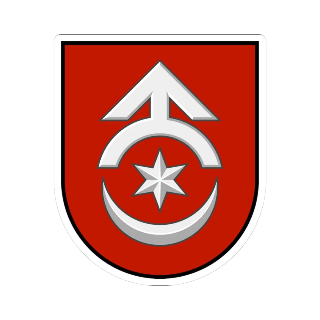 Starokostiantyniv coat of arms escutcheon (Ukraine) (Coat of Arms) STICKER Vinyl Kiss-Cut Decal 3 Inch White - The Sticker Space