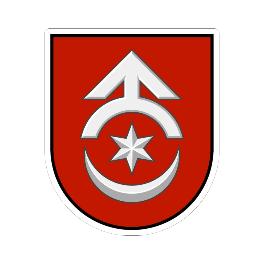 Starokostiantyniv coat of arms escutcheon (Ukraine) (Coat of Arms) STICKER Vinyl Kiss-Cut Decal 4 Inch White - The Sticker Space