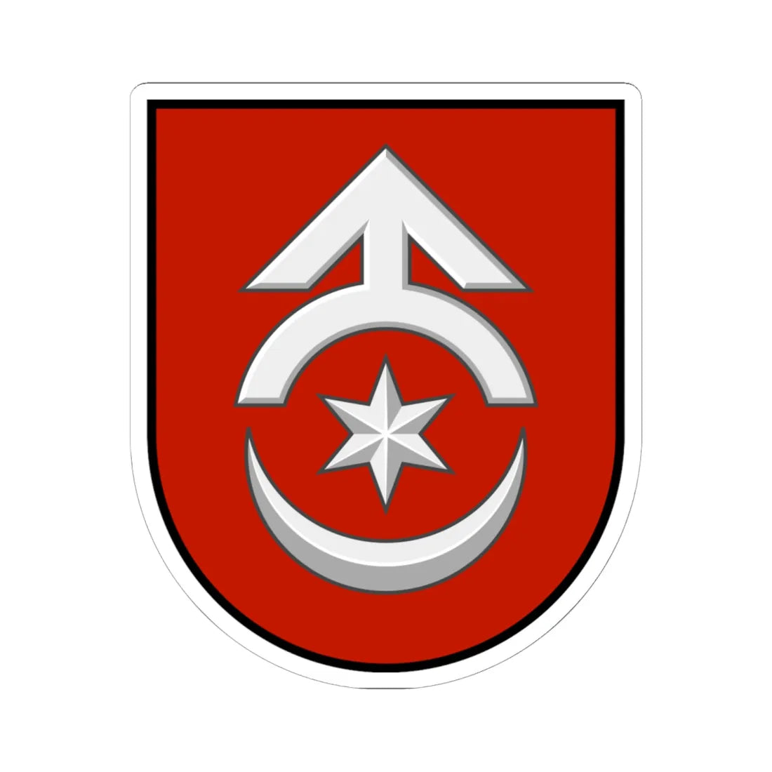 Starokostiantyniv coat of arms escutcheon (Ukraine) (Coat of Arms) STICKER Vinyl Kiss-Cut Decal 6 Inch White - The Sticker Space