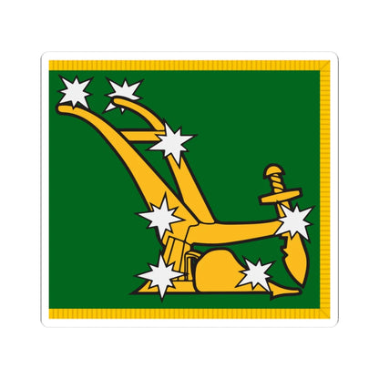 Starry Plough flag with fringe (Ireland) STICKER Vinyl Kiss-Cut Decal 3 Inch White - The Sticker Space