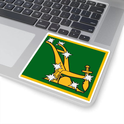 Starry Plough flag with fringe (Ireland) STICKER Vinyl Kiss-Cut Decal - The Sticker Space