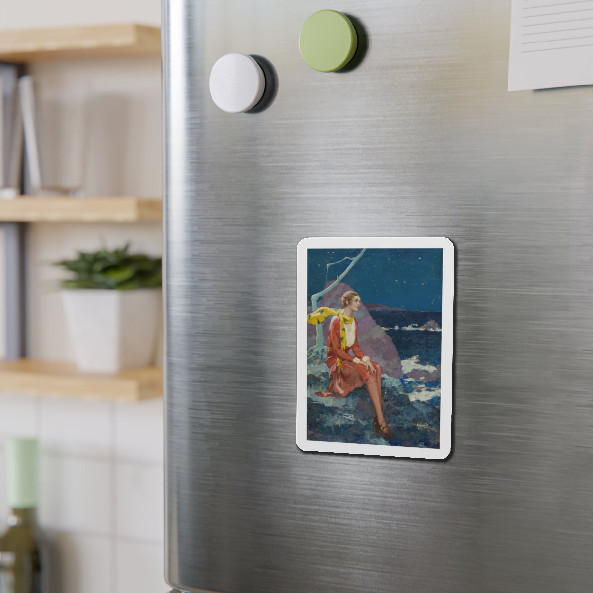 Stars for Sale (Magazine Illustration) Refrigerator Magnet-The Sticker Space