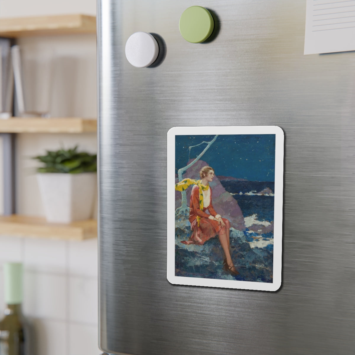 Stars for Sale (Magazine Illustration) Refrigerator Magnet-The Sticker Space