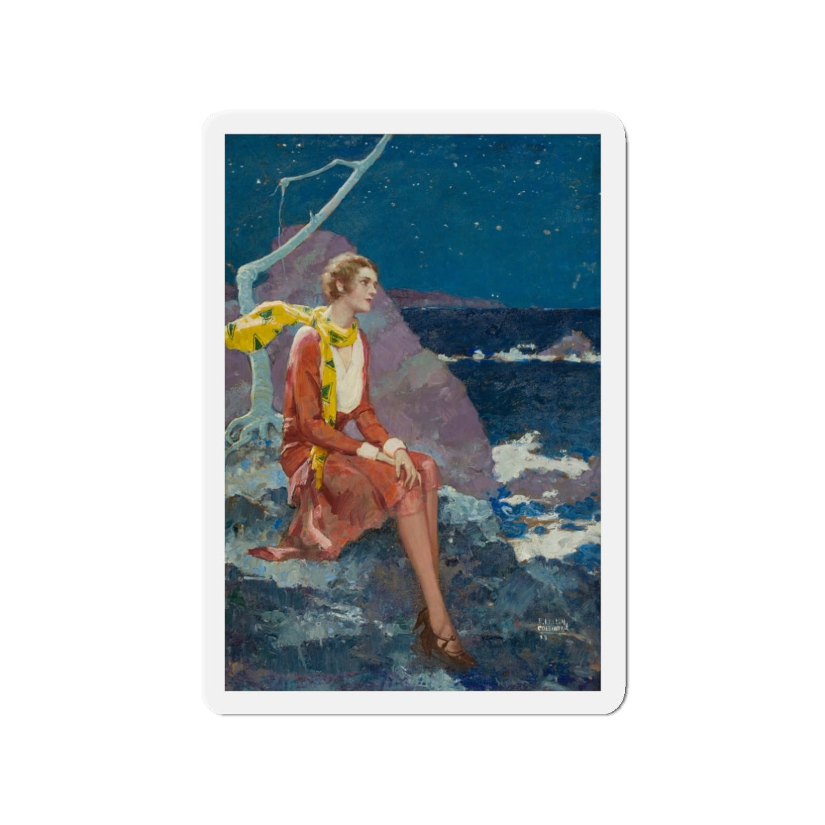 Stars for Sale (Magazine Illustration) Refrigerator Magnet-3 Inch-The Sticker Space