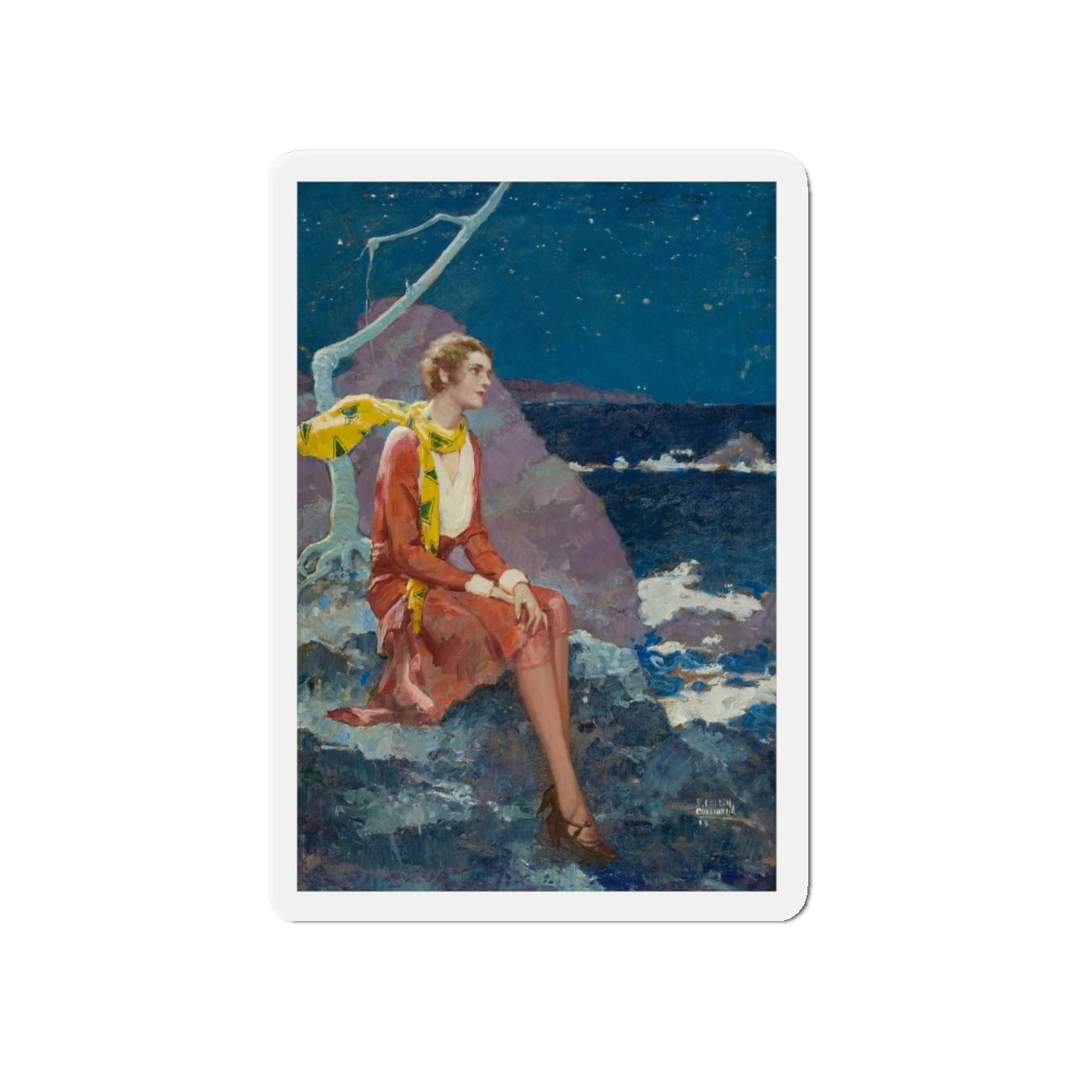 Stars for Sale (Magazine Illustration) Refrigerator Magnet-4 Inch-The Sticker Space