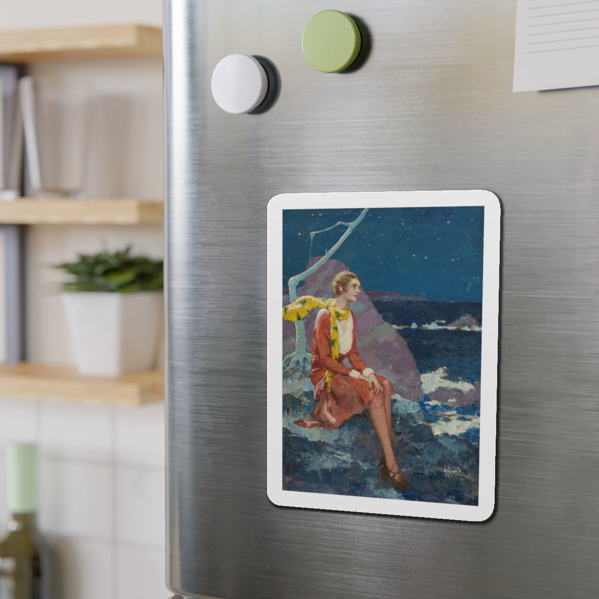 Stars for Sale (Magazine Illustration) Refrigerator Magnet-The Sticker Space