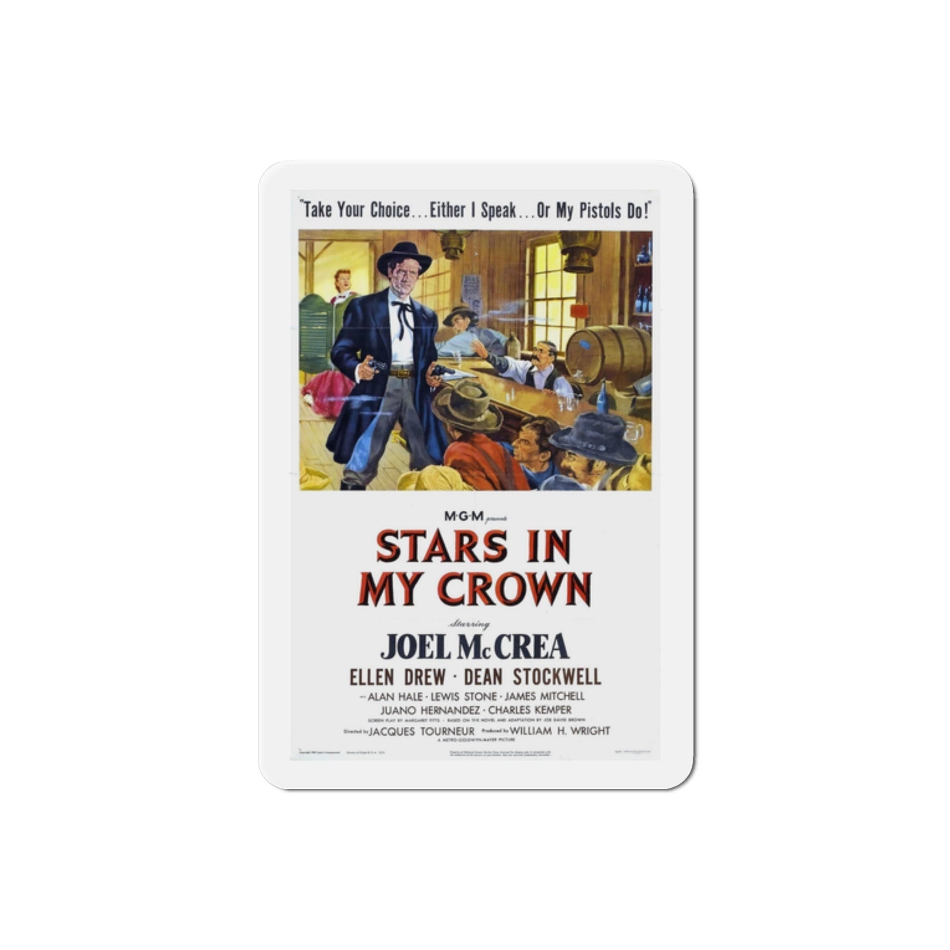 Stars in My Crown 1950 Movie Poster Die-Cut Magnet-2 Inch-The Sticker Space