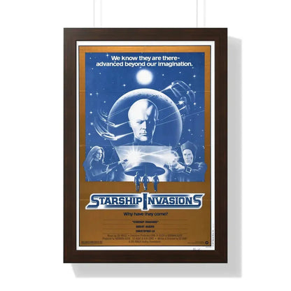 STARSHIP INVASIONS 1977 - Framed Movie Poster 16″ x 24″ Walnut - The Sticker Space