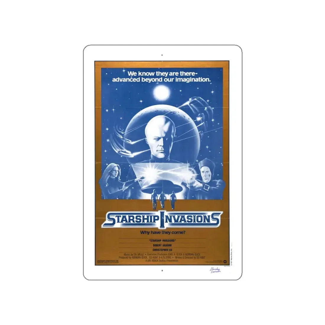 STARSHIP INVASIONS 1977 Movie Poster STICKER Vinyl Die-Cut Decal 3 Inch - The Sticker Space