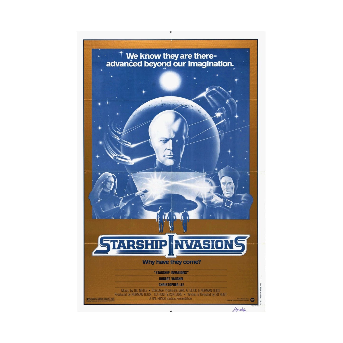 STARSHIP INVASIONS 1977 - Paper Movie Poster-The Sticker Space