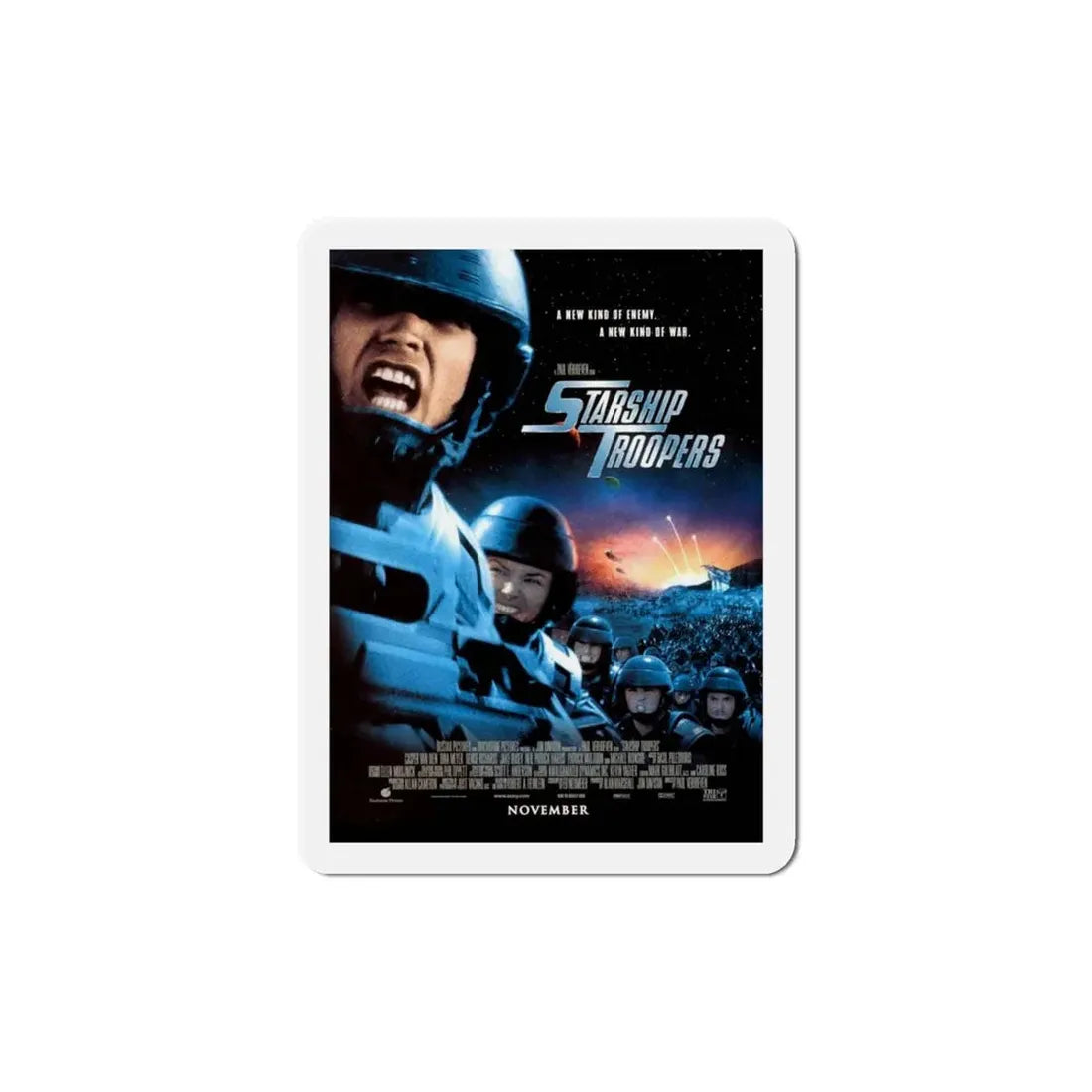 Starship Troopers 1997 Movie Poster Refrigerator Magnet 6 Inch - The Sticker Space