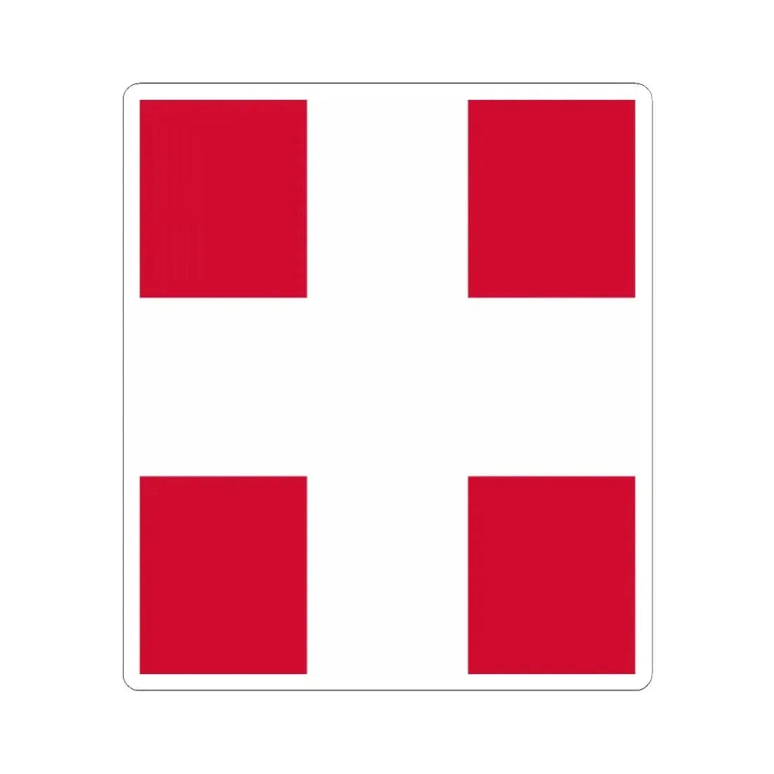 State Banner of Denmark 14th Century (Denmark) STICKER Vinyl Kiss-Cut Decal 2 Inch White - The Sticker Space