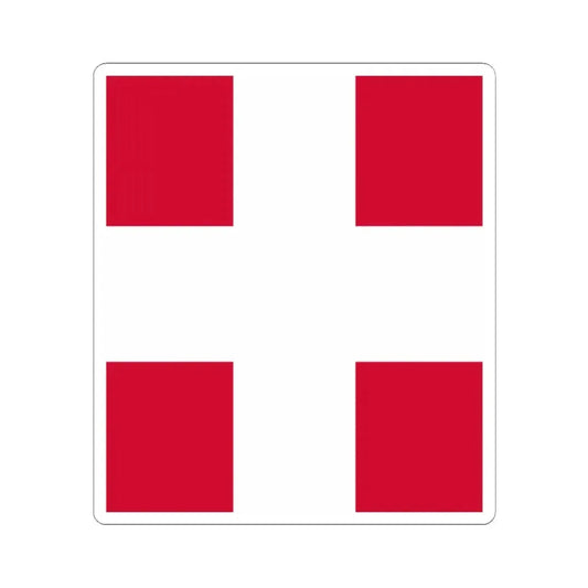 State Banner of Denmark 14th Century (Denmark) STICKER Vinyl Kiss-Cut Decal 2 Inch White - The Sticker Space