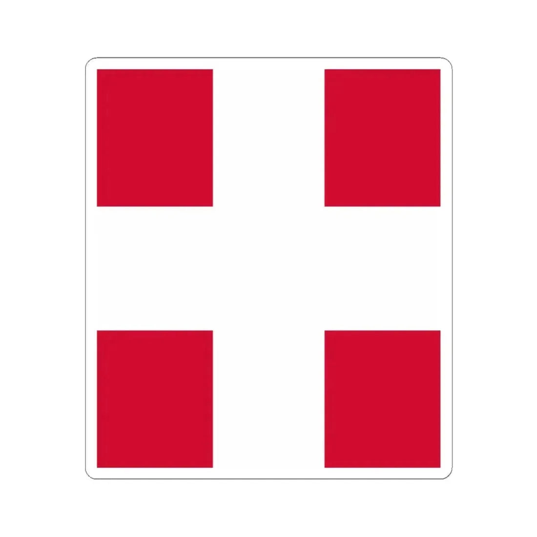 State Banner of Denmark 14th Century (Denmark) STICKER Vinyl Kiss-Cut Decal 3 Inch White - The Sticker Space