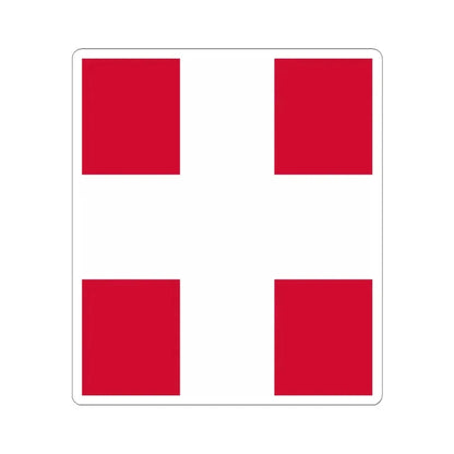 State Banner of Denmark 14th Century (Denmark) STICKER Vinyl Kiss-Cut Decal 3 Inch White - The Sticker Space