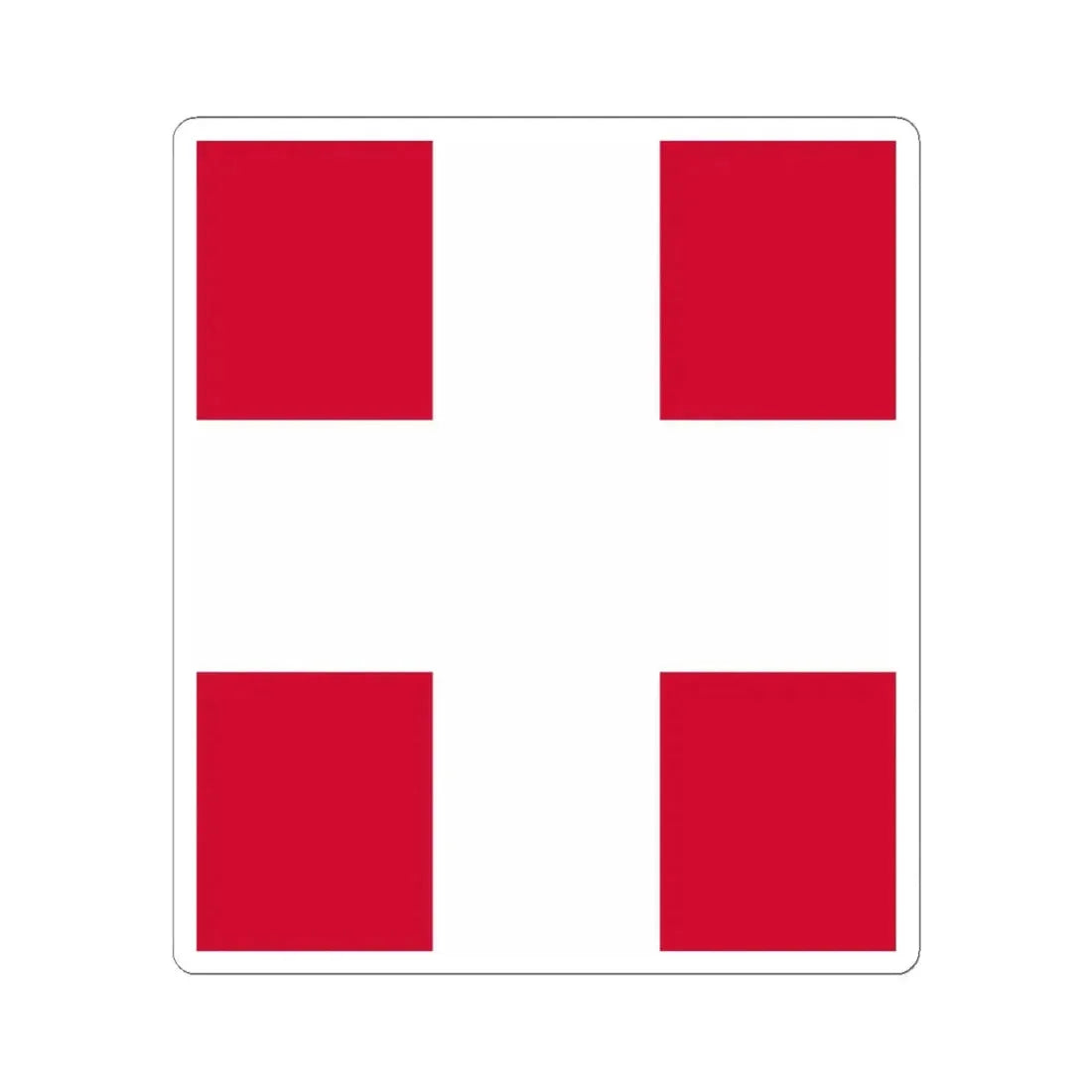 State Banner of Denmark 14th Century (Denmark) STICKER Vinyl Kiss-Cut Decal 4 Inch White - The Sticker Space