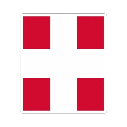 State Banner of Denmark 14th Century (Denmark) STICKER Vinyl Kiss-Cut Decal 4 Inch White - The Sticker Space