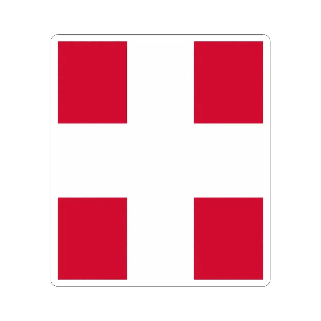 State Banner of Denmark 14th Century (Denmark) STICKER Vinyl Kiss-Cut Decal 6 Inch White - The Sticker Space