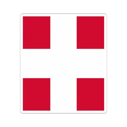 State Banner of Denmark 14th Century (Denmark) STICKER Vinyl Kiss-Cut Decal 6 Inch White - The Sticker Space