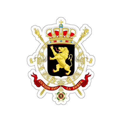 State Coat of Arms of Belgium STICKER Vinyl Die-Cut Decal 6 Inch - The Sticker Space