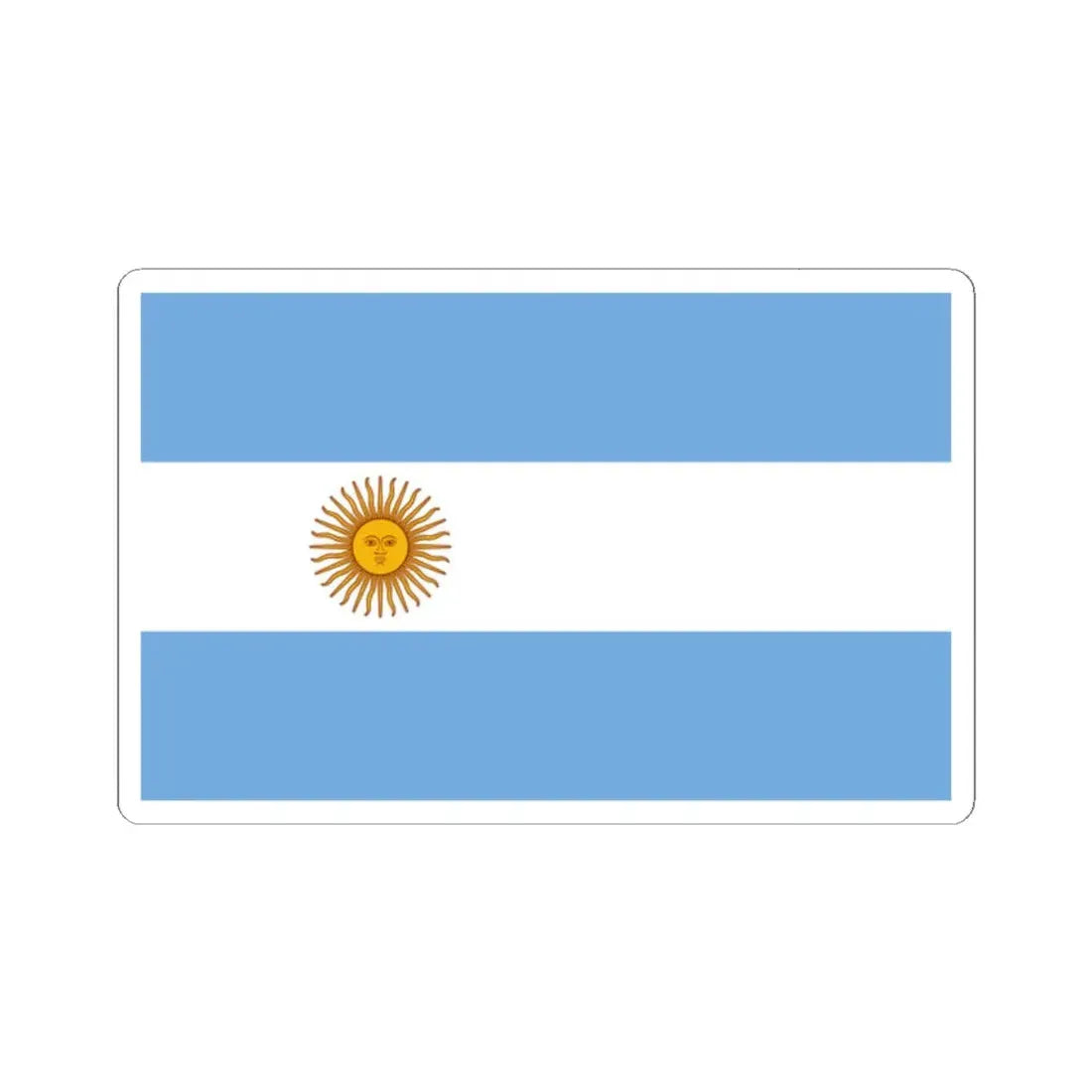 State flag of Argentina 1913-1941 (Argentina) STICKER Vinyl Kiss-Cut Decal 2 Inch White - The Sticker Space