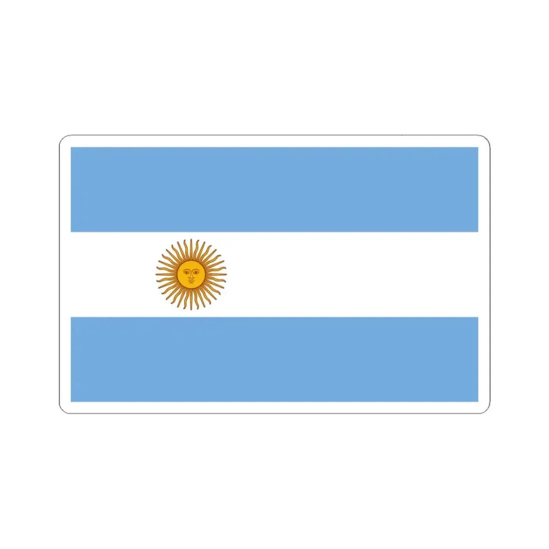 State flag of Argentina 1913-1941 (Argentina) STICKER Vinyl Kiss-Cut Decal 3 Inch White - The Sticker Space