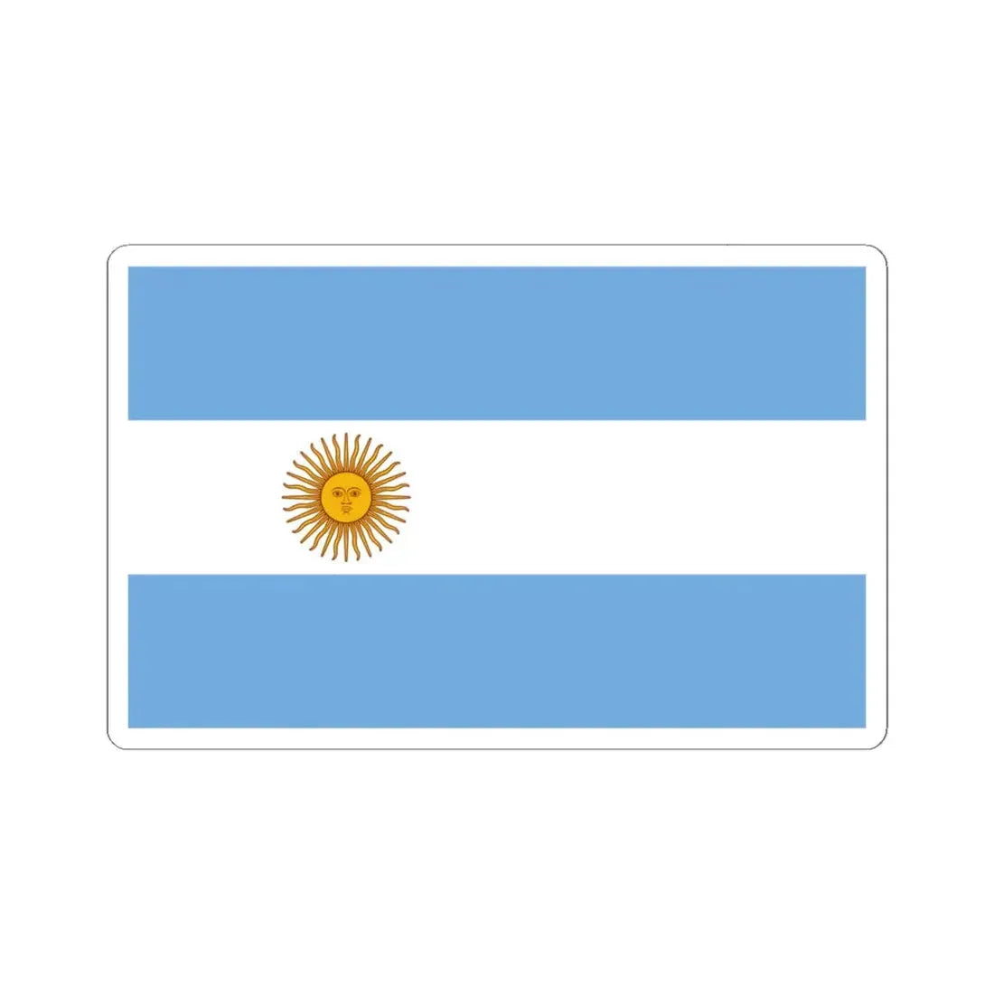 State flag of Argentina 1913-1941 (Argentina) STICKER Vinyl Kiss-Cut Decal 4 Inch White - The Sticker Space