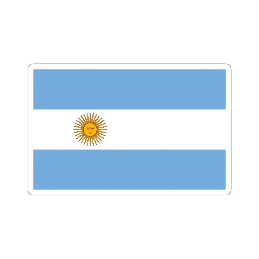 State flag of Argentina 1913-1941 (Argentina) STICKER Vinyl Kiss-Cut Decal 6 Inch White - The Sticker Space