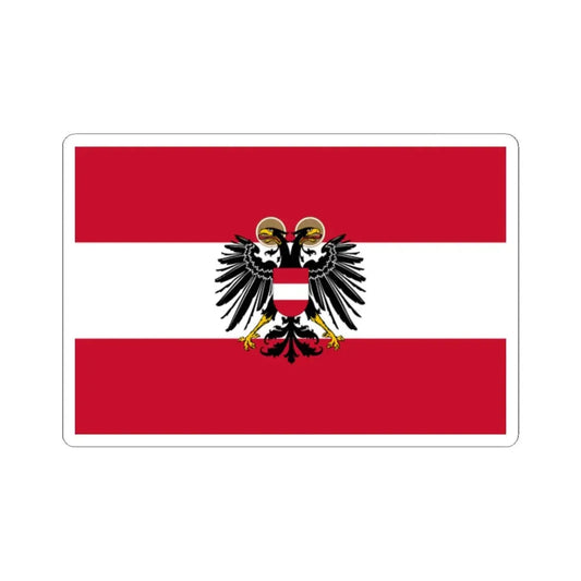 State flag of Austria 1934-1938 (Austria) STICKER Vinyl Kiss-Cut Decal 2 Inch White - The Sticker Space