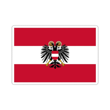 State flag of Austria 1934-1938 (Austria) STICKER Vinyl Kiss-Cut Decal 3 Inch White - The Sticker Space