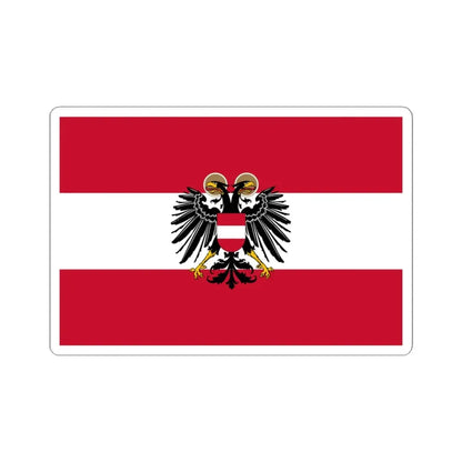 State flag of Austria 1934-1938 (Austria) STICKER Vinyl Kiss-Cut Decal 4 Inch White - The Sticker Space